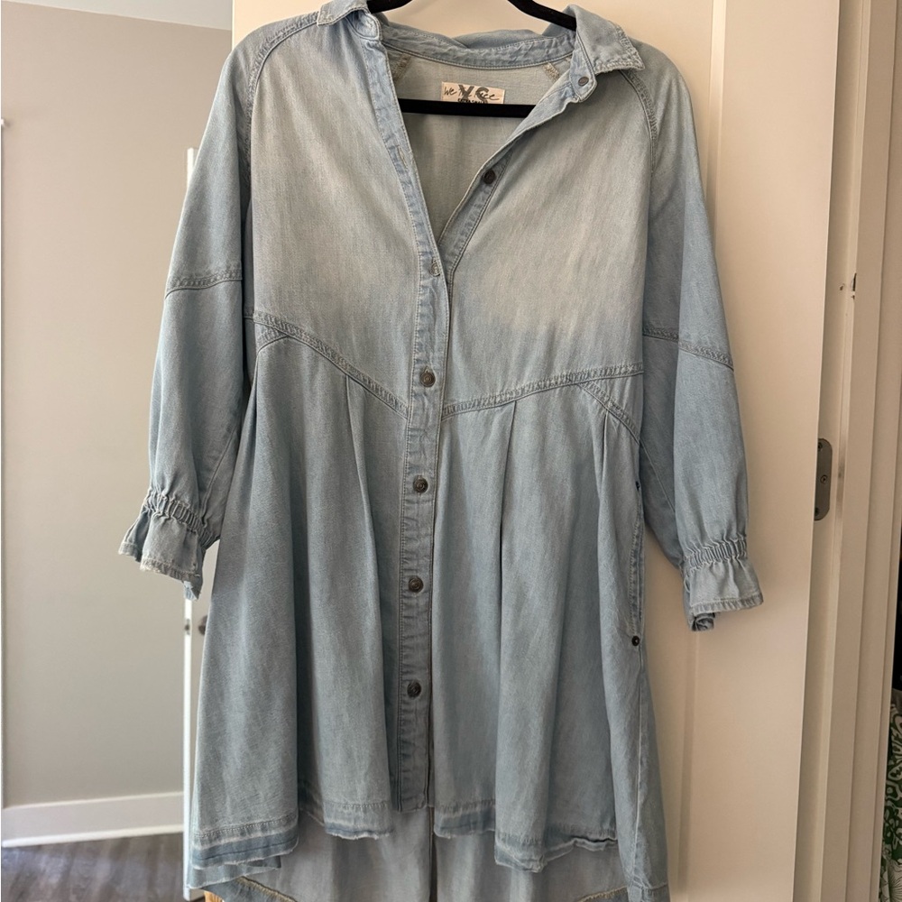 Free People Light Blue Denim Dress